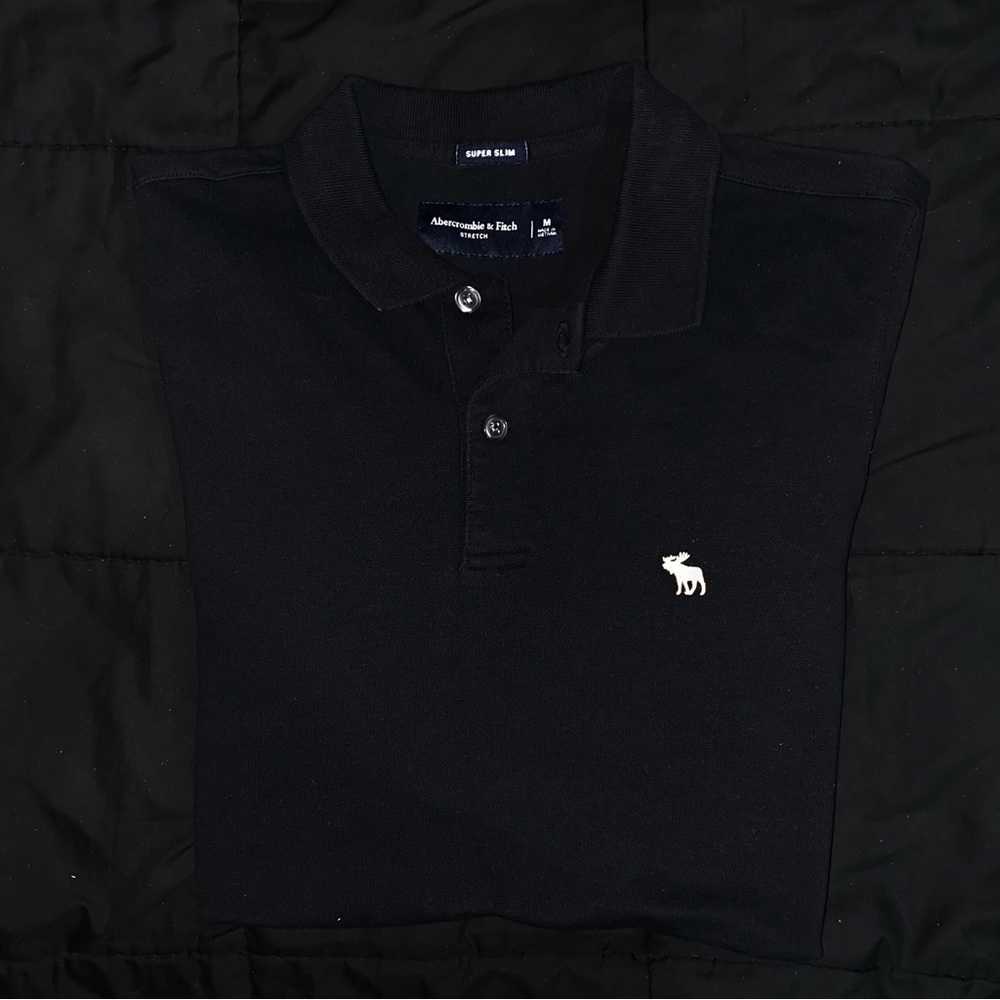 Abercrombie black polo shirt